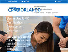 Tablet Screenshot of cprcertificationorlando.com